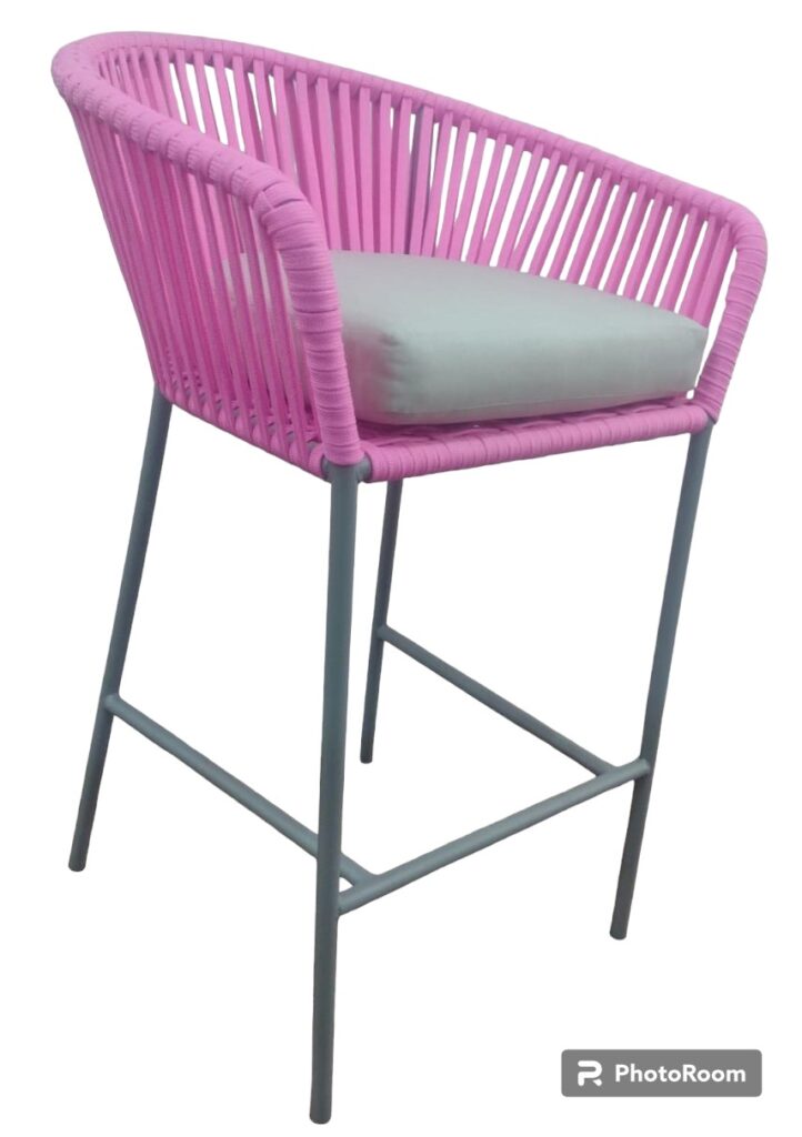 Banco Bella cuerda nautica color rosa