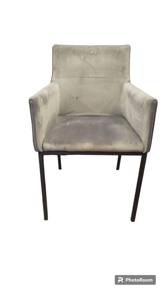 Silla para interior Sonia terciopelo Gris