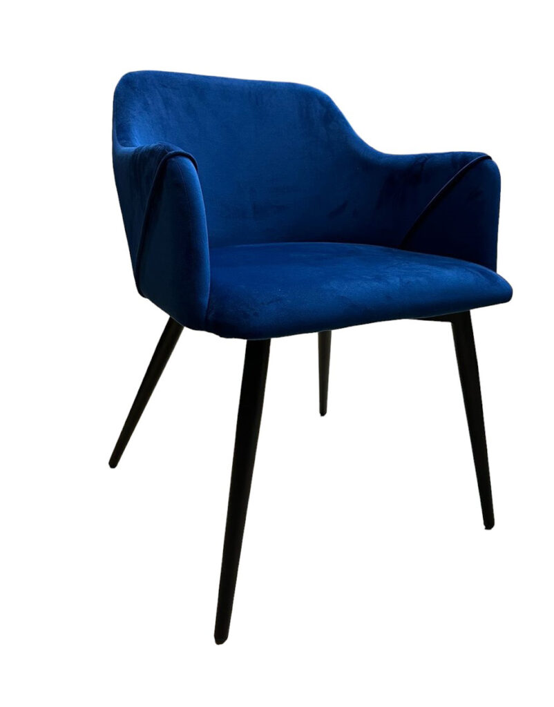 Silla Joanna terciopelo azul
