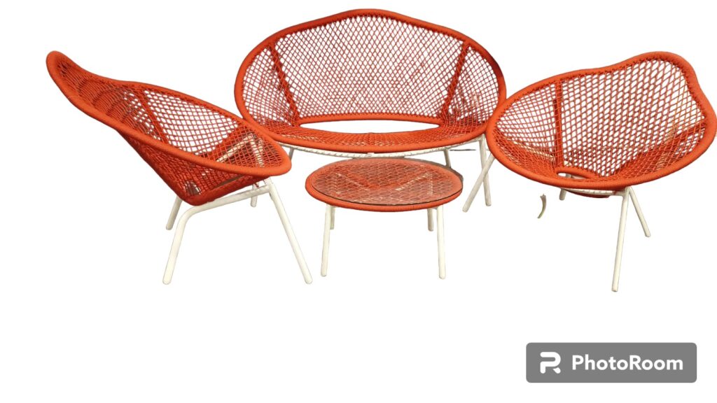 Set sala Tulipan roja 4 pzas