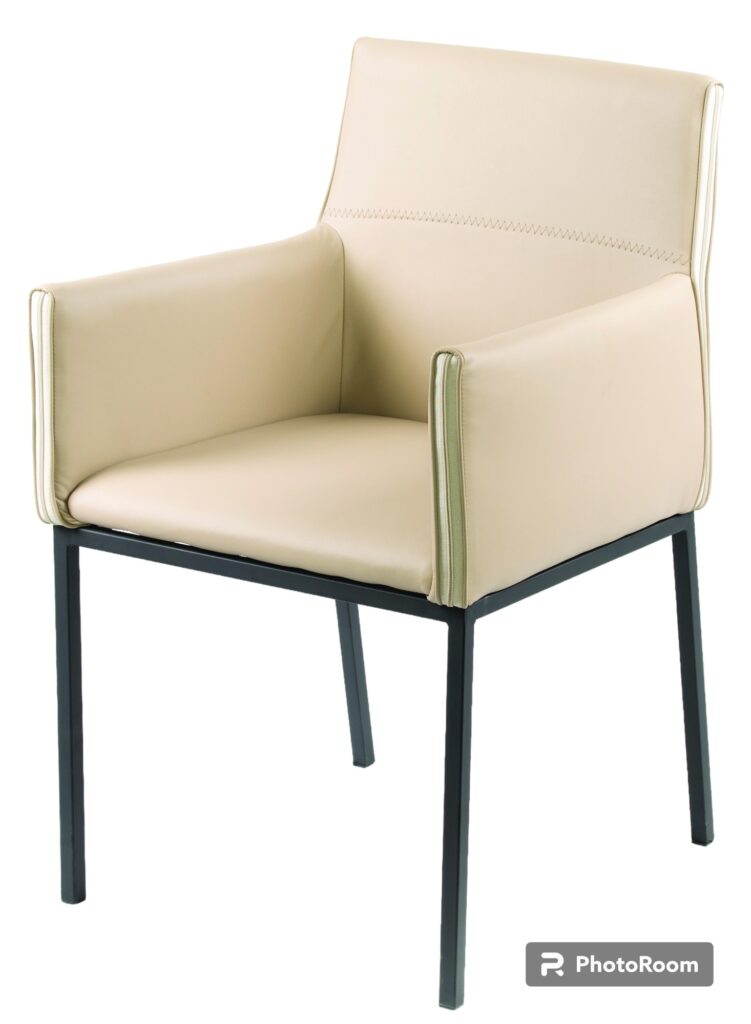 Silla para interior Sonia vinil beige